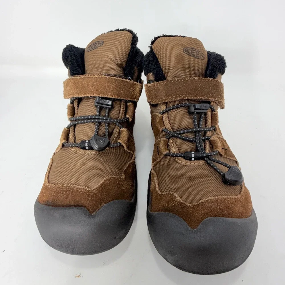 Keen Kids Brown Suede Insulated Winter Boots 1026737 Size 3Y Warm -4F Rated